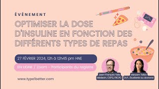 Optimiser la dose dinsuline en fonction des différents types de repas [upl. by Suter588]