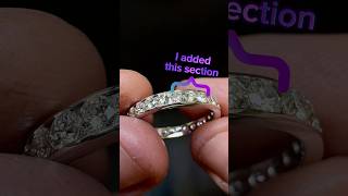 Sizing up and adding 3 diamonds to an eternity band [upl. by Elokin141]