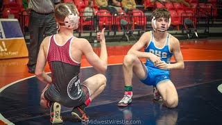 126 1A – Micah Spinazzola G of Peotone IL vs Bowden Delaney R of Tremont IL [upl. by Auhsej]