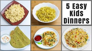 5 Dinner Recipes for 2 Kids amp Toddlers  Kids Lunch Box Recipes Part  1 [upl. by Idoc]