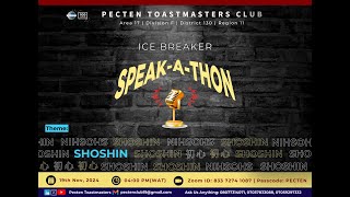 Toastmaster International  Pecten Club Nov 2024 Ice Breaker Speakathon [upl. by Amzu]