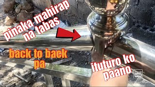 Isa sa pinaka mahirap na joint at tabas Ng Tubo ituturo ko Ng walang guide gamit back2back notching [upl. by Eeclehc828]