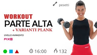 Esercizi Tonificazione Allenamento Focus Parte Alta Con Varianti Di Plank [upl. by Nibram]