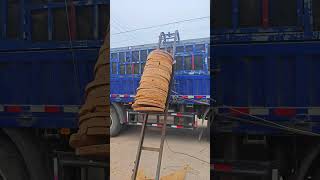 The process of loading the pressed peanuts into the truck [upl. by Giddings547]