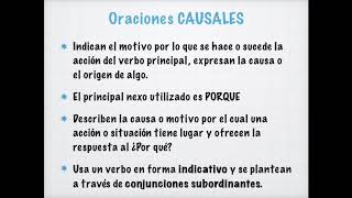 Oraciones condicionales causales y consecutivas [upl. by Celin]