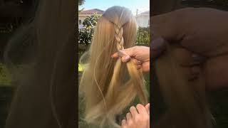 How to look great in 5 minutes hairstyle howtobraid hairtutorial 5minhairstyle [upl. by Marelya]