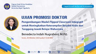 Ujian Akhir Disertasi Benedecta Indah Nugraheni S3 IP Sekolah Pascasarjana UNY [upl. by Einama]