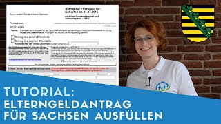 ▶ Elterngeldantrag für Sachsen ausfüllen  Tipps [upl. by Merriott]