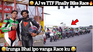 🤩Aj Vs TTF Finally Bike Race🔥 🤣Irunga Bhai Ipo vanga Race ku😂 Ajees  TTF [upl. by Rother]