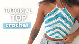 Un top fácil y rápido en CROCHET  Tutorial paso a paso en español [upl. by Savinirs]