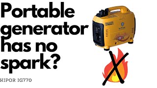 Portable generator does not start  no spark  Digital Inverter Generator Kipor IG770 [upl. by Carney]