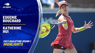 Eugenie Bouchard vs Katherine Hui Highlights  2023 US Open Qualifying Round 1 [upl. by Einwahs897]