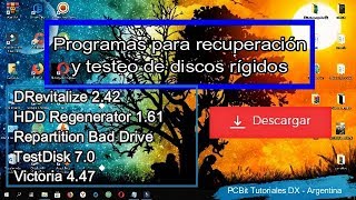 Programas para Testeo y Reparación de Discos Rígidos [upl. by Clyve]