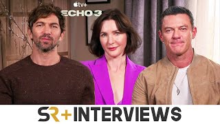 Luke Evans Michiel Huisman amp Jessica Ann Collins Interview Echo 3 [upl. by Brahear]