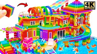 DIY  How To Build Amazing Water Park Villa With Super Fun Slide From Magnetic Balls Satisfying [upl. by Artamas570]