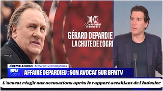 Affaire Gérard Depardieu  L’avocat réagit aux accusations après le rapport accablant de lhuissier [upl. by Annauqal]