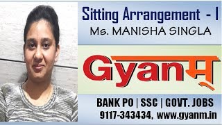 SITTING ARRANGEMENT  REASONING  BANK POSSC  ALL GOVT EXAMS  Ms MANISHA  GYANM [upl. by Schreib295]