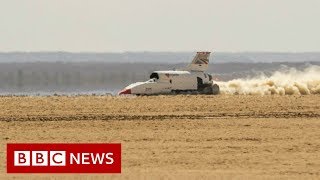 The Bloodhound supercar aiming to break the land speed record  BBC News [upl. by Eanod27]