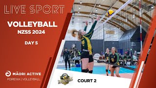 NZ Secondary School Volleyball Championships 2024  Day 5  Court 2 [upl. by Edlihtam]