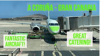 TRIP REPORT  Binter Canarias  A Coruña  Gran Canaria  Embraer 195E2 4K UHD [upl. by Lanevuj]