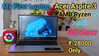 Acer Aspire 3 Backlit AMD Ryzen 5 Hexa Core 7430u Unboxing Just ₹28K [upl. by Htims]