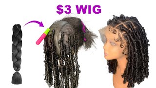 😳IM SHOOK😱💣 3 Butterfly Locs Wig Using Braid Extension [upl. by Ahsimaj]