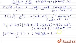 The expression cos 3 theta  sin 3 theta  2 sin 2 theta3 sin theta cos theta is positive [upl. by Clymer]