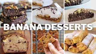 6 Easy Banana Dessert Recipes [upl. by Oderfodog34]