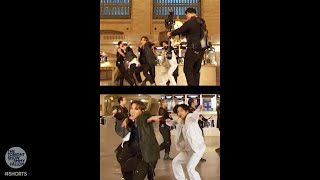 BTS of BTS’s Performance of ON at Grand Central Shorts [upl. by Bahr]