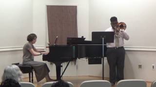 Kaivon Duckett trombone   Canzonetta WA Mozart [upl. by Yesnik]