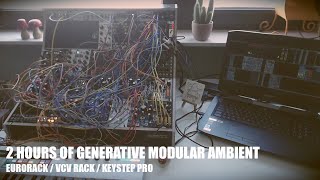 Generative Modular Ambient  Eurorack VCV Rack Keystep Pro [upl. by Peyter724]