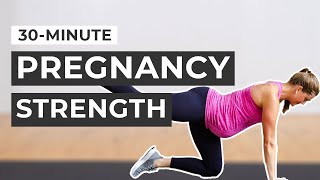 Advanced Pregnancy Workout 30Minute Full Body Pregnancy Strength  Safe for ALL Trimesters [upl. by Notselrahc419]