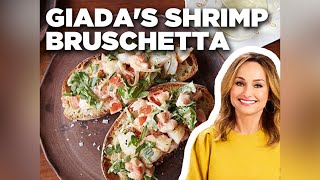 Giada De Laurentiis Shrimp and Arugula Bruschetta  Giada At Home  Food Network [upl. by Adnulahs]