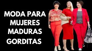 MODA PARA MUJERES MADURAS GORDITAS LOOKS MODERNOS PLUS SIZE 2024 PARA DESPUÉS DE 40 50 Y 60 AÑOS ♥️ [upl. by Marriott557]