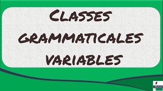 Classes grammaticales variables [upl. by Nyleuqcaj]