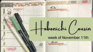 Hobonichi Cousin  setting up the week of November 11th  exhale [upl. by Elmajian]