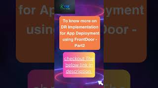 DR DisasterRecovery AppDeployment FrontDoor MicrosoftFrontDoor BusinessContinuity Uptime [upl. by Leizar623]