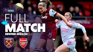 ⏪ Full Match Rewind West Ham United v Arsenal 202324  Barclays WSL [upl. by Olympe110]