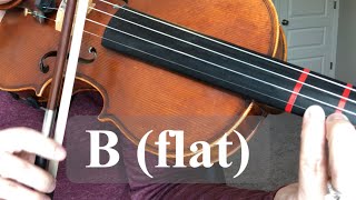 How to play B flat on the Estring violin low 4 [upl. by Eniluqaj]