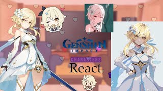 genshin impact Characters react to the one and only ✨Lumine✨‼️ [upl. by Enitnatsnoc490]