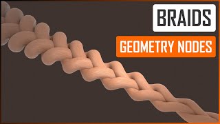 Procedural Braids in Geometry nodes  Blender tutorial ENG [upl. by Cela938]