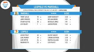 Geelong Cricket Association  GCA 2 2nds  Round 8  Leopold v Marshall [upl. by Kyd908]