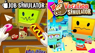 Job Simulator amp Vacation Simulator  Full Game Walkthrough  No Commentary [upl. by Mihsah]