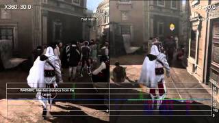 Assassins Creed Brotherhood PS3360 Gameplay FrameRate Comparison [upl. by Zelda384]