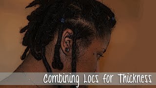 Combining Locs to be Thicker Traditional Locs Vlog 13 [upl. by Neerihs]