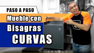 ¿Cómo hacer un mueble con BISAGRAS DE CAZOLETA CURVAS  Melamina  Fácil [upl. by Eynahpets]