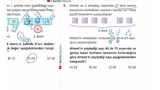 1 LGS SES Matematik Soru Bankası  Ünite 1  Pozitif Tam Sayıların Çarpanları Test 1  Serdar SANAR [upl. by Addiel]