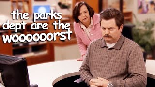 the parks department being bad at their jobs for 8 minutes 17 seconds  Parks amp Recreation [upl. by Ninazan]