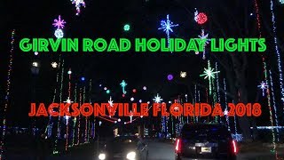 Girvin Road Holiday lights  Jacksonville FL  2018 [upl. by Xad]