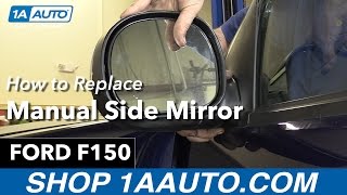 How To Replace Manual Side Mirror 9704 Ford F150 [upl. by Rangel220]